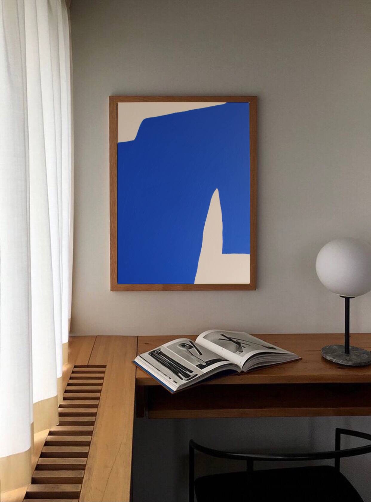 Blue Abstract Art N1 65x54cm by Bodasca