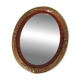 Modern oval mirror with flower decoration