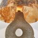 Vintage stone & resin herbarium lamp 1970