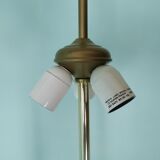 Brass and glass floor lamp
