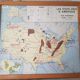 Carte scolaire vintage Etats Unis