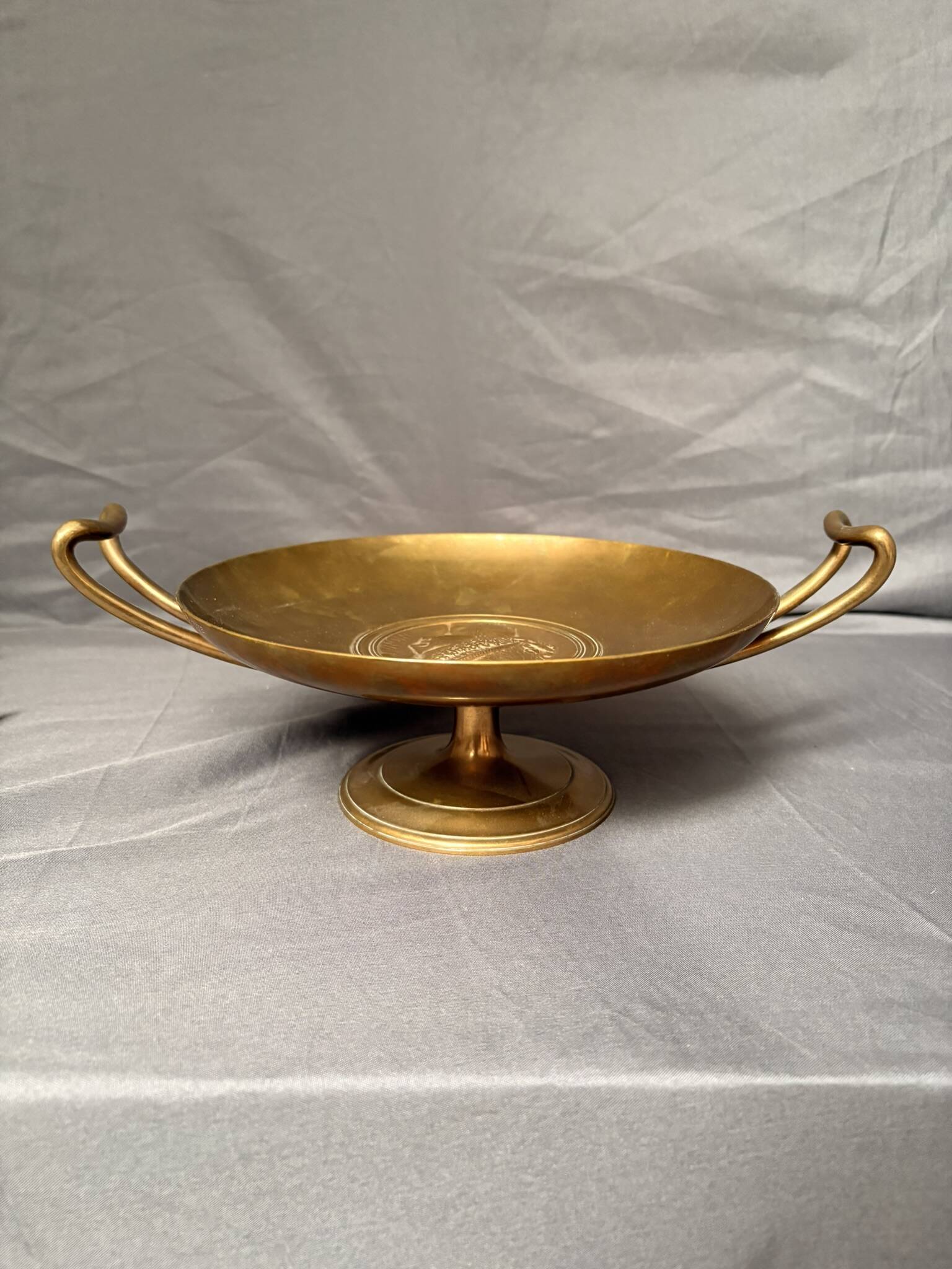 Antique Gilded Bronze Cup 19th Century Barbedienne, Relief of Juno after Levillain