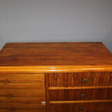Art Deco period chest of drawers in walnut around 1930