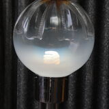 Lampadaire vintage chromé Murano Mazzega