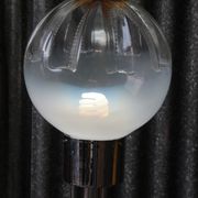 Lampadaire vintage chromé Murano Mazzega