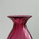 Crystal vase, Pink vase from Cristallerie du Val Saint Lambert.