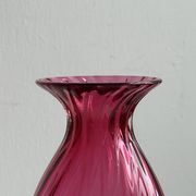 Crystal vase, Pink vase from Cristallerie du Val Saint Lambert.