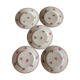 Lot 5 plates Plates Red Flowers Moulin des Loups Richard