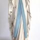 Statue of the holy virgin in hand-painted plaster signed lance 44 cm