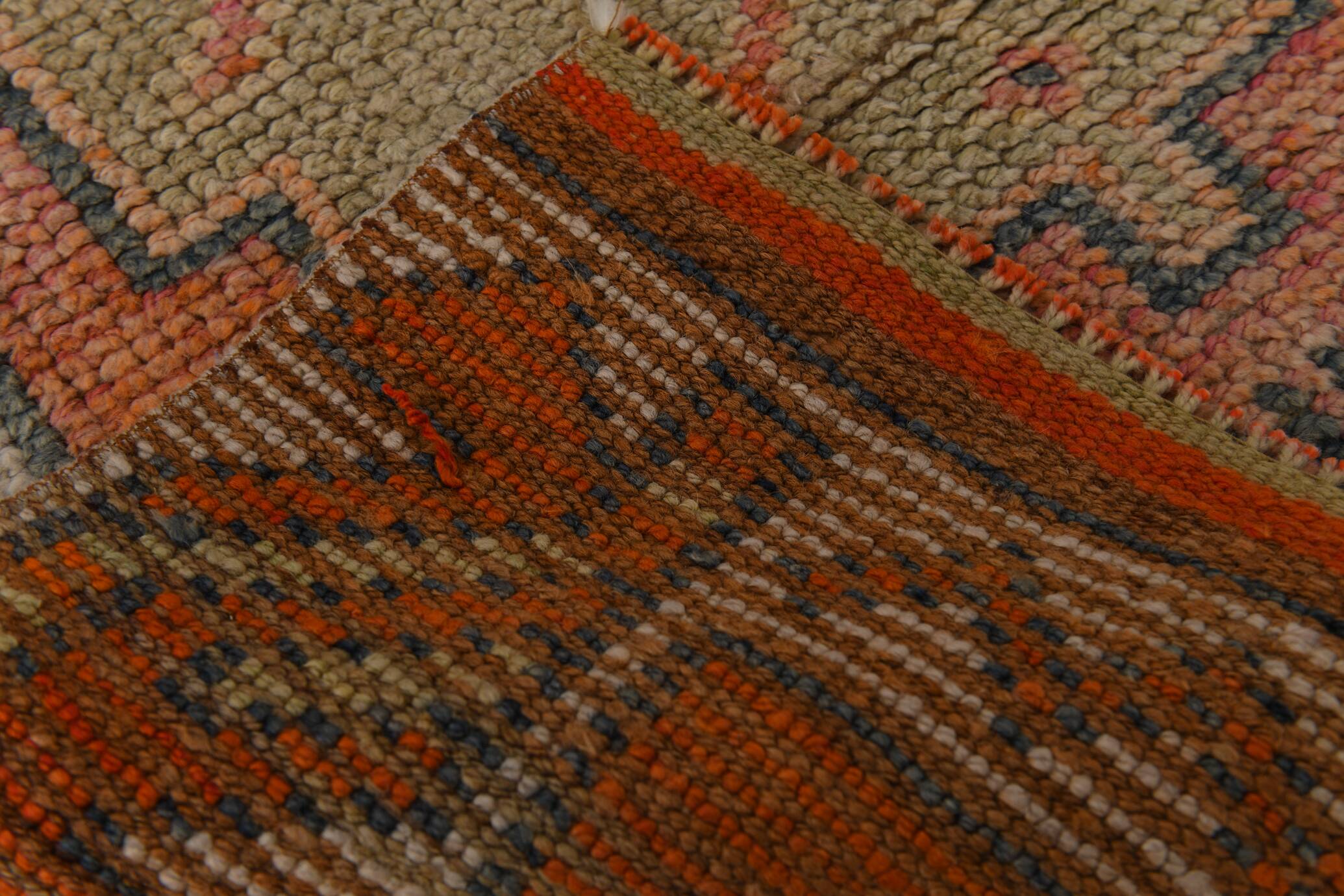 3x11 Terracotta Vintage Runner Rug For Kitchen, 88x344 Cm