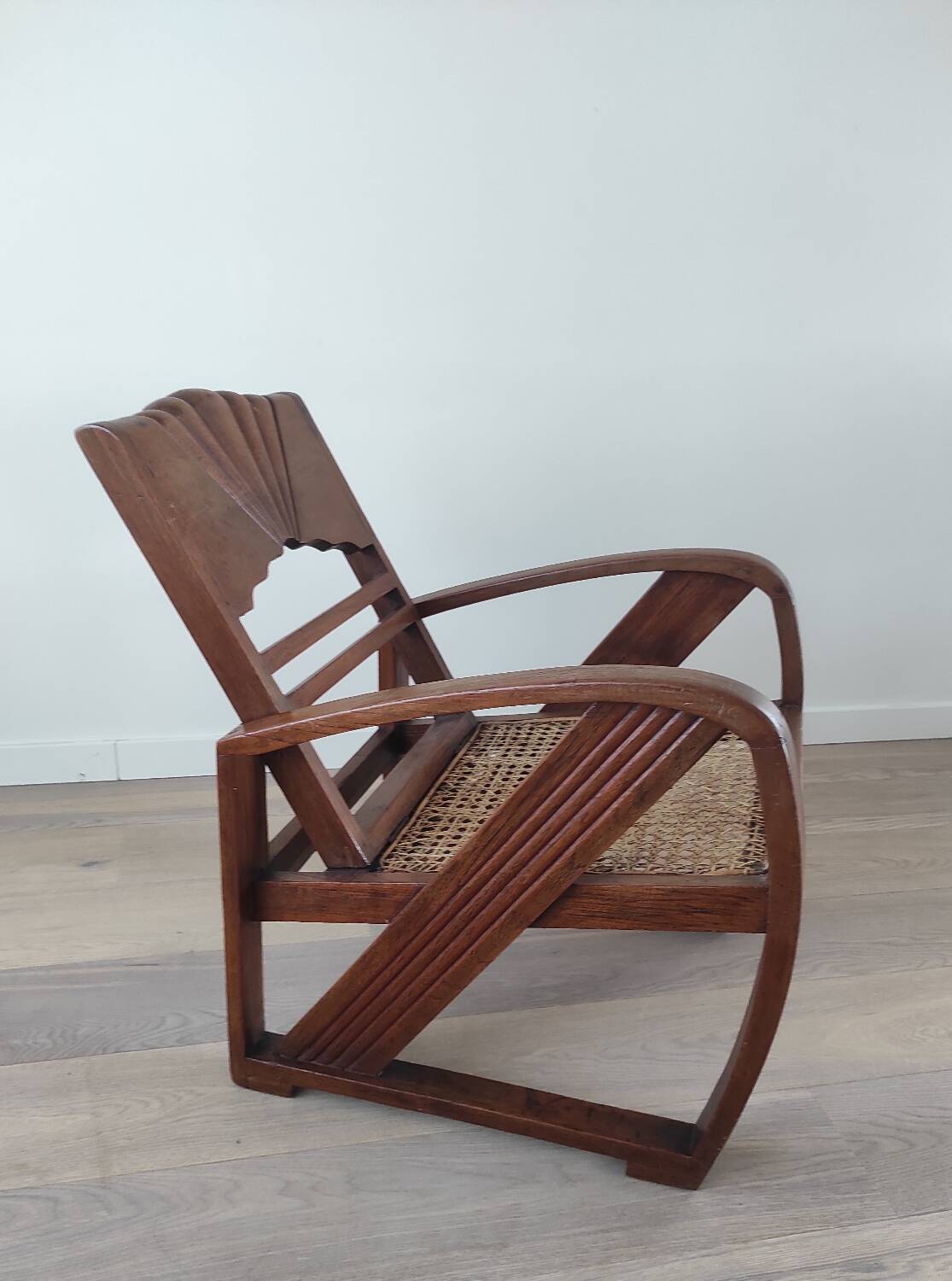 Burmese teak armchair