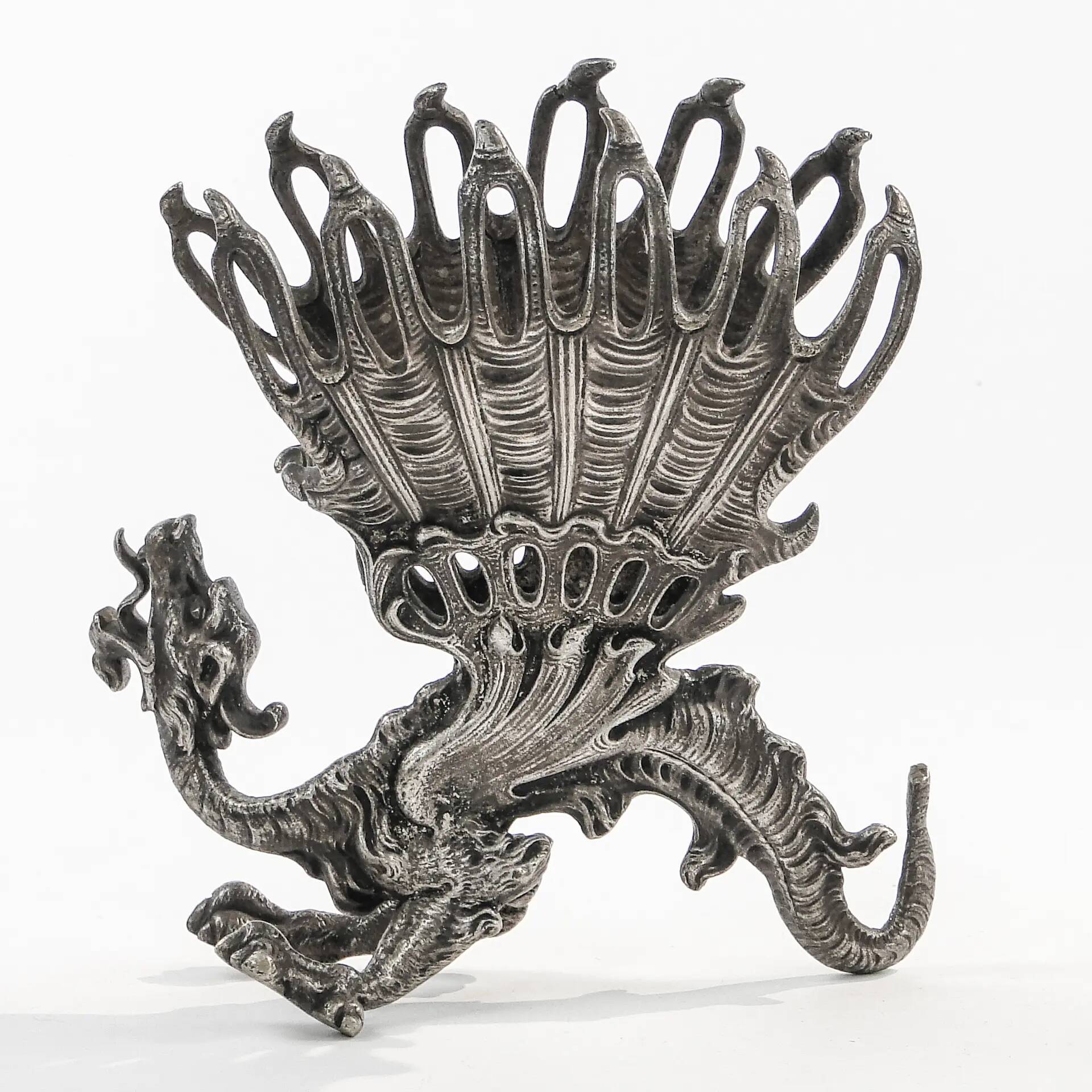 Fruit knife stand, Art Nouveau, silver-plated brass, Fraget, Poland, 19th century