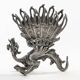 Fruit knife stand, Art Nouveau, silver-plated brass, Fraget, Poland, 19th century