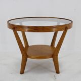 1960s Karel Kozelka & Antonin Kropacek Oak & Glass Coffee Table for Interier Prah