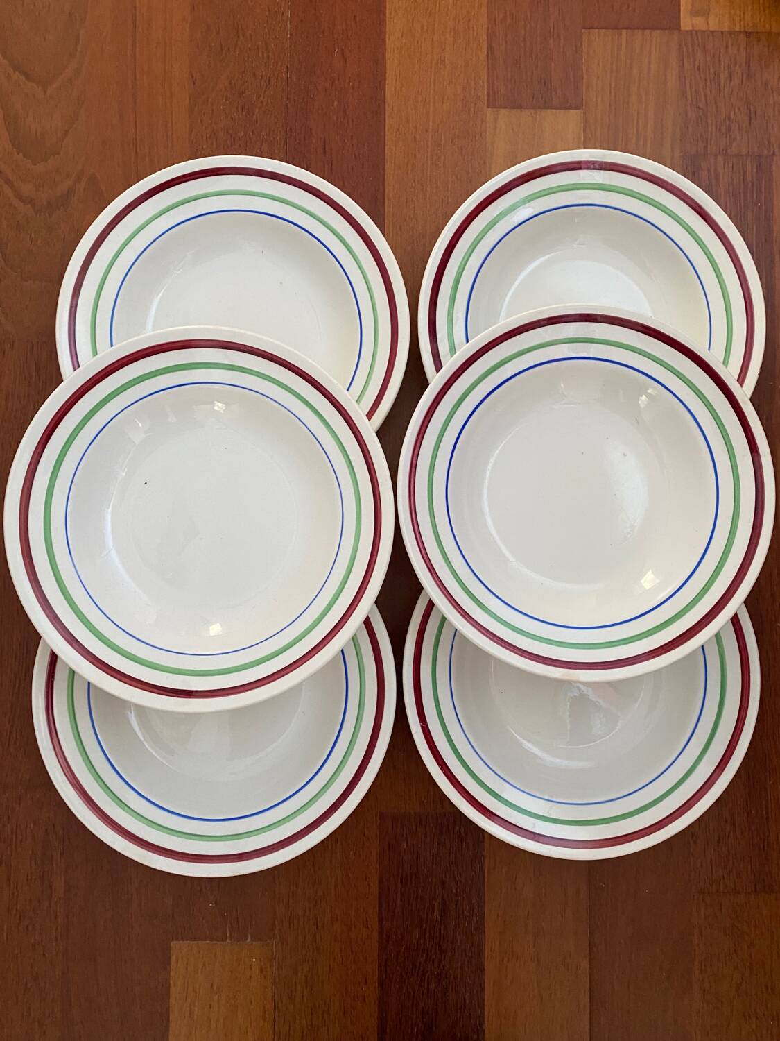 6 deep plates, Gildas series, Gien