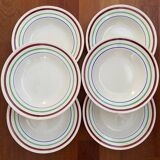 6 deep plates, Gildas series, Gien