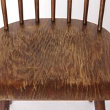 Pair of Vintage Spindle Back Chairs – 1970s Beech Wood, Restored