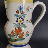 HB Quimper earthenware pitcher, late 19th century character