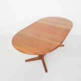 Teak oval extendable dining table by Korup Stolefabrik