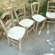 Lot 4 chaises paillées
