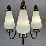 Vintage brass chandelier Italy 1960s