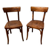 Paire chaise bistrot thonet Tchécoslovaquie année 30/40