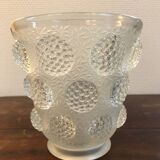 Vintage Verlys glass vase with cabochons