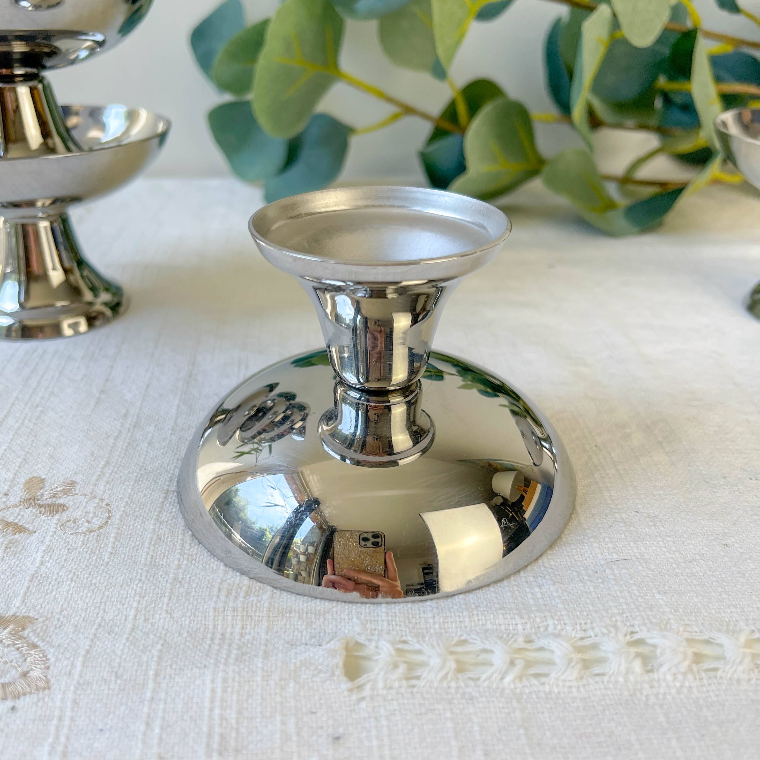 6 Vintage Stainless Steel Bowls from the 70s – Retro Silver Metal Tableware Style 1970