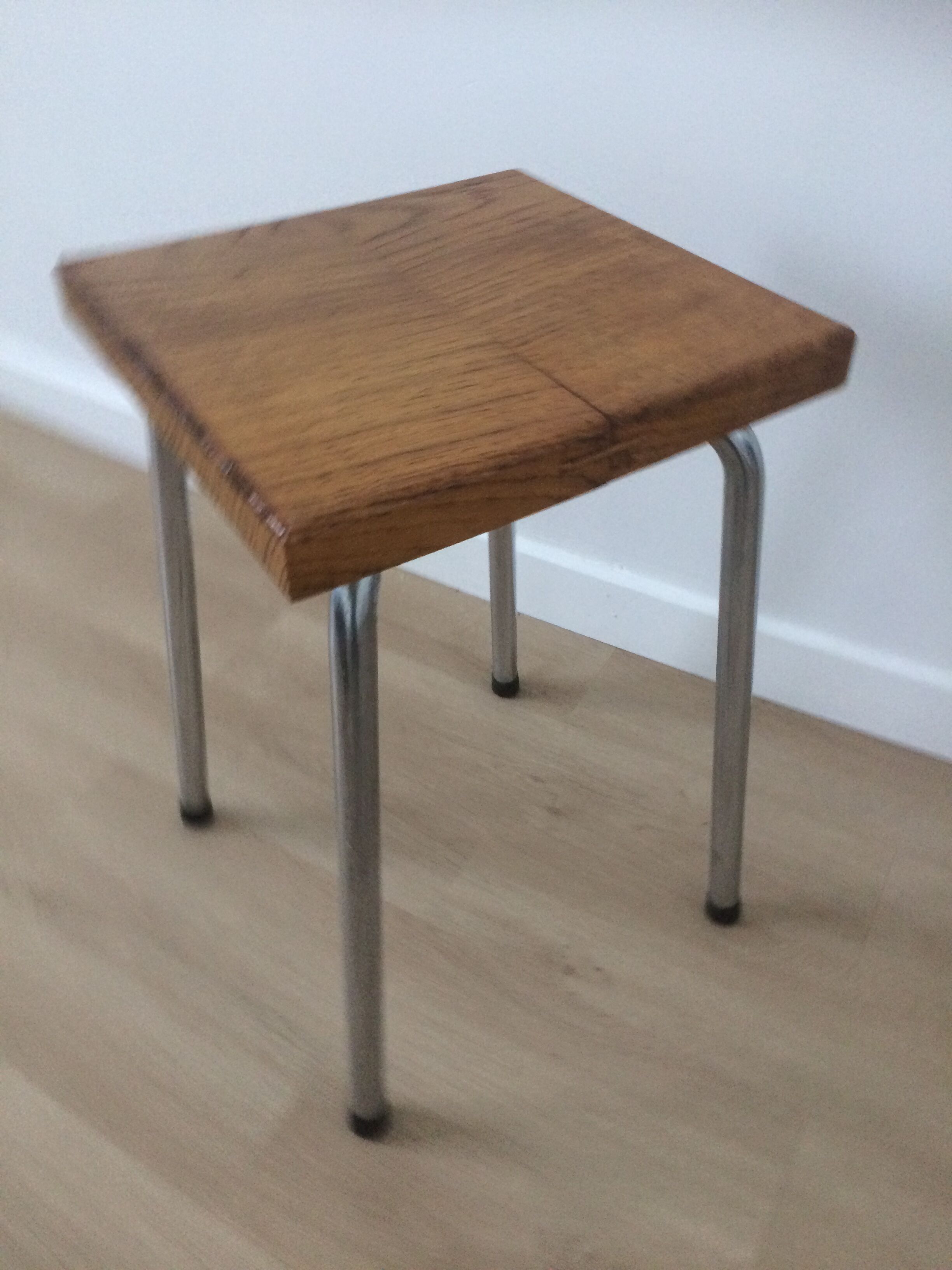 Vintage stool wood metal