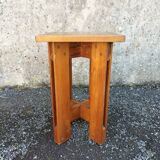Vintage solid pine stool
