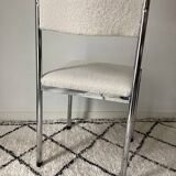 Vintage chairs from the 70s restored with a French terry fabric