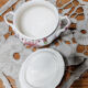 English faience sweetener Johnson Bros Chintz Rose Made in England