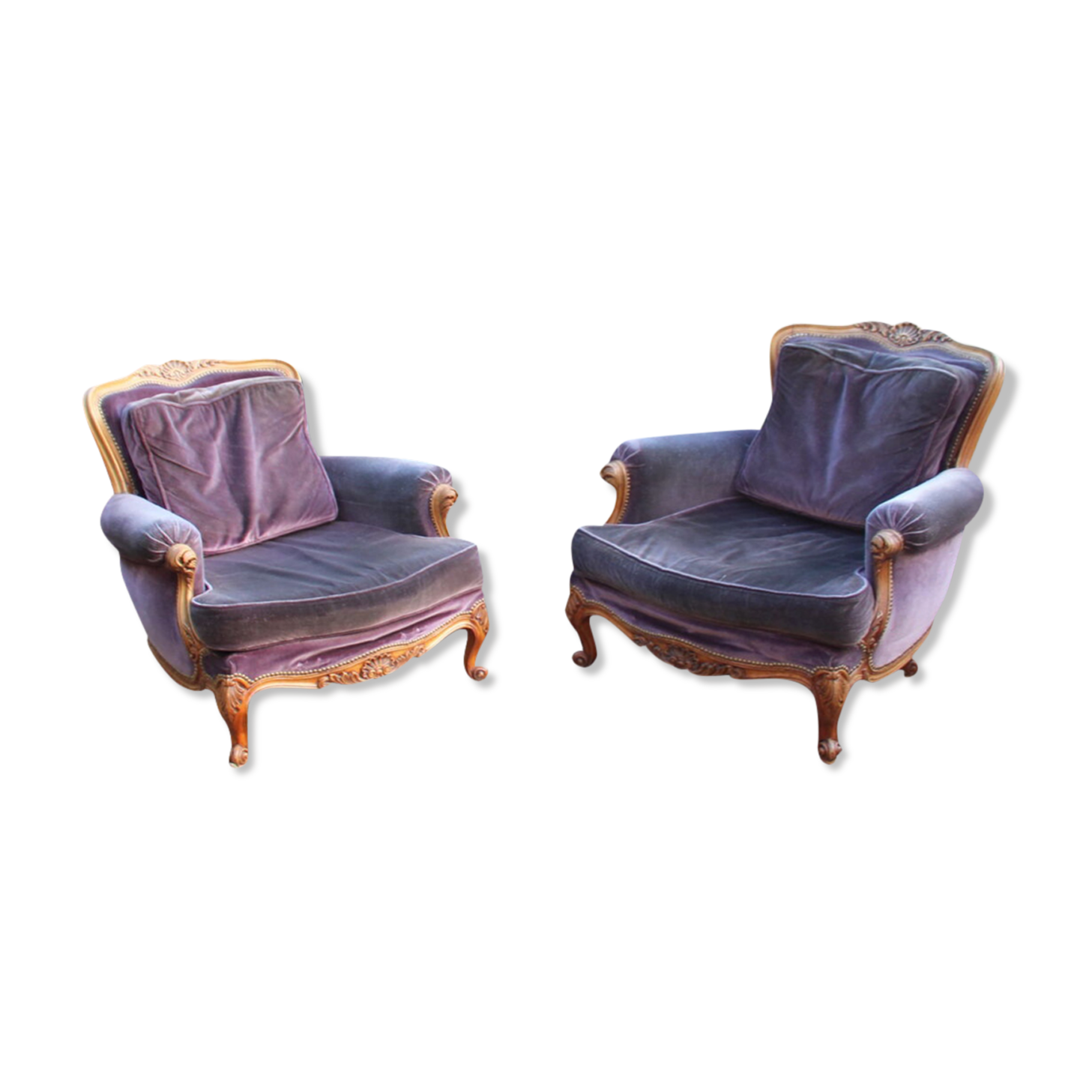 Two voltaire armchairs