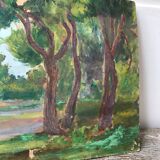 Huile paysage ancienne