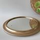 Miroir rond doré 24cm