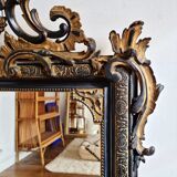 Old mirror Napoleon III black and gold