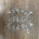 Set of 9 red wine glasses