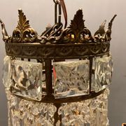 Lustre italien en cristal, années 1940
