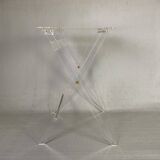 Plexiglass folding table, 1970s