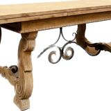 Table de style renaissance en chêne massif XX siècle Table Bureau