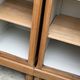 Rare pair of Art Deco glass columns in solid walnut – renovated