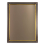 Belgian Mid-Century Belgo Chrome Mirror in Copper and Fumé Glass, 1980s