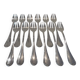 12 silver-plated oyster forks by Christofle Rubans Louis XVI