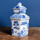 18cm Chinese White and Blue 6-Sided Covered Pot