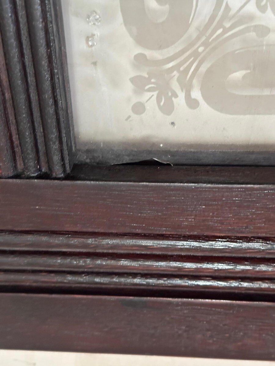 Etched glass door, 1890s