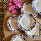Lot of 10 old soup plates - Badonvillier Bornéo model