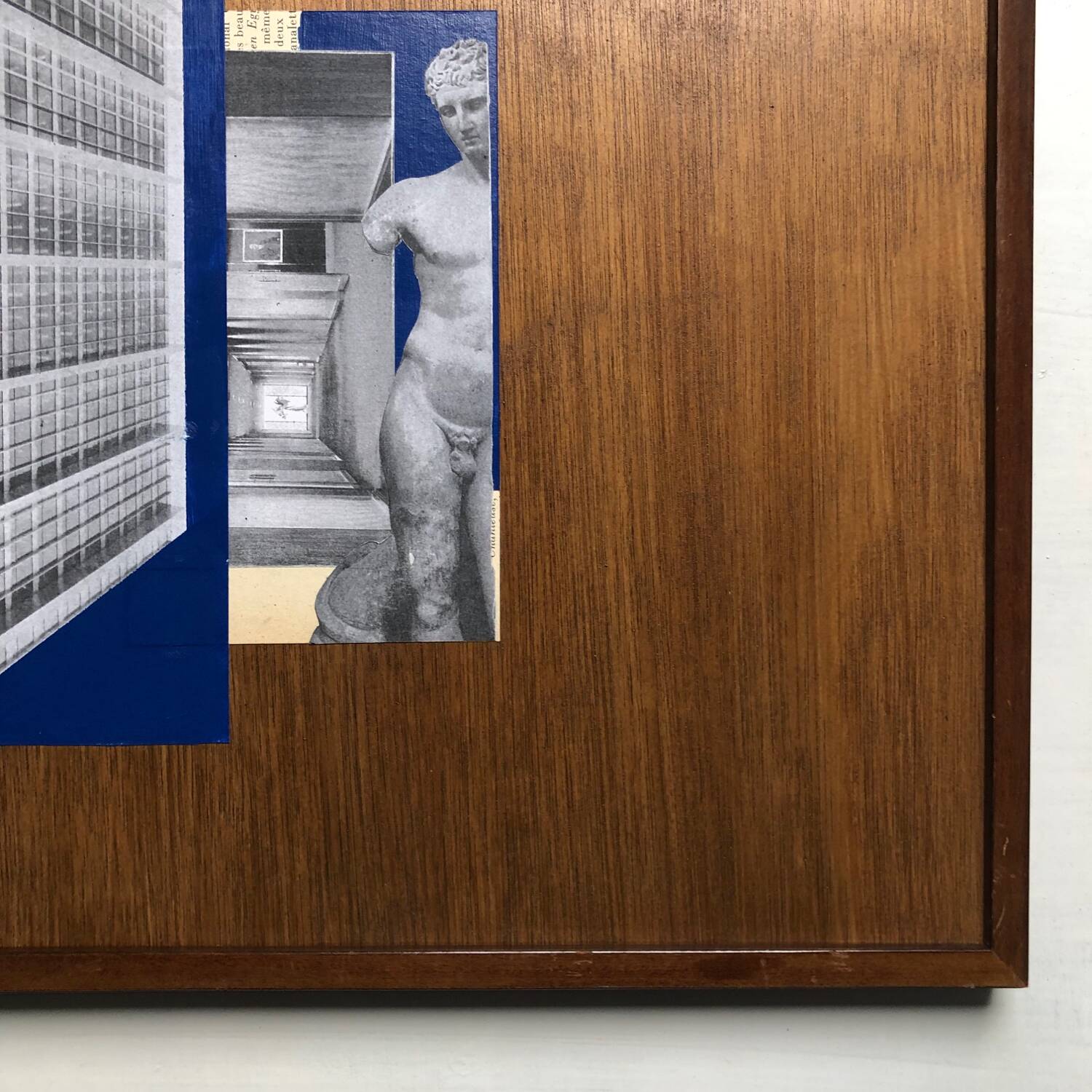 Framed abstract painting/collage