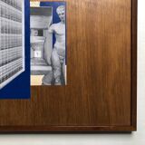 Framed abstract painting/collage