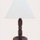 Art Deco Wood Table Lamp by Charles Dudouyt, France, 1930s