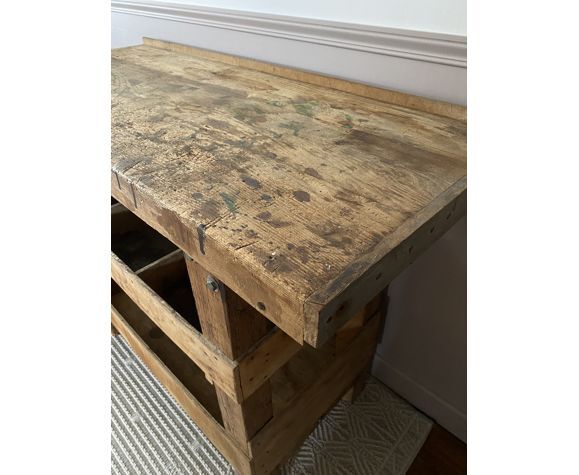 Vintage carpenter's wooden workshop set